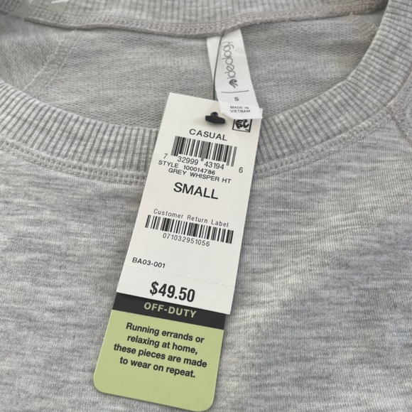 IDEOLOGY Size Small Off Duty Short Sleeve Sweatshirt Dress Grey Whisper NEW - Picture 5 of 8